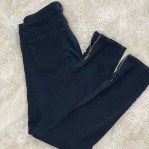 PAIGE Verdugo Crop Zip Black Skinny Jeans